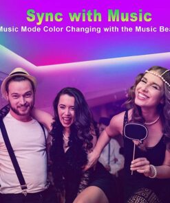 Tenmiro Led Strip Lights 130ft (2 Rolls of 65ft) Smart Light Strips with App Control RGB Led Lights for Bedroom,Music Sync Color Changing Lights for Room Party 20 711qkEhfH8L