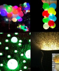 Amy Basic (100 Pcs White Round Led Flash Ball Lamp for Paper Lantern Balloon Party Wedding,Party Birthday and Festival Decorative Lights 26 711rVvTxxzL