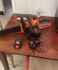BLACK+DECKER 20V MAX Chainsaw Kit, Cordless, 10 inch, Tool-Free Chain Tensioning, Oil Lubrication System, Battery and Charger Included (LCS1020) 20V Chainsaw Kit 41 711s9ajO4ZL