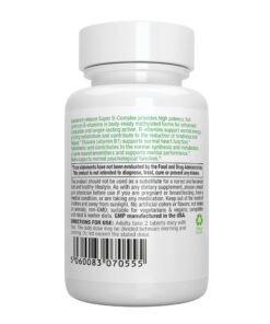 Super B-Complex – Methylated Sustained Release Clean Label B Complex With Methylfolate, Boosted B12 Methylcobalamin, Vegan, Lab Verified, 60 Small Tablets, by Igennus Unflavored 60 Count (Pack of 1) 27 711sB0MJ7sL