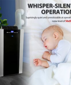 Whynter ARC-14S 14,000 BTU Dual Hose Portable Air Conditioner with Dehumidifier and Fan for Rooms Up to 500 Square Feet, Includes Storage Bag, Platinum/Black, AC Unit Only 48 711sO ugjlL