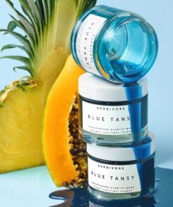 HERBIVORE Blue Tansy BHA & Enzyme Pore Refining Mask - Naturally Clarifies Acne, Blemishes & Redness, Vegan & Cruelty-Free, 60 mL / 2.02 oz 21 711sPmHZ9UL
