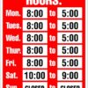 Cosco Sign Kit, Business Hours, 8 x 12 Inches (098071)
