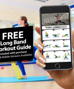 URBNFit Long Fitness Bands (5 Ft) w/Door Anchor - 3 Pack of Resistance Bands for Stretching, Workouts, Rehabilitation 9 711tYv9yoyS