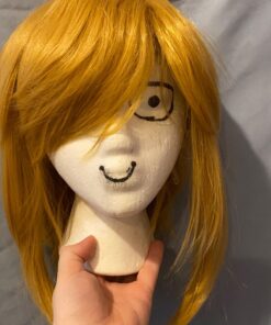 Linfairy Short Blonde Wig Halloween Cosplay Wig For Men Braid with 2 Elf Ear 59 711u7voQX0L