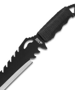 Black Legion Death Stalker Sword with Nylon Sheath – Black Stainless Steel, Ergonomic Black Cord Wrapped Handle, Fang-Like Cutouts – Savage and Beautiful Piece of Weaponry - 25 3/4" Overall 9 711vXUFg16L