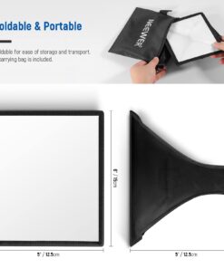 NEEWER Flash Diffuser Light Softbox 6" x 5", Universal, Collapsible with Storage Pouch Compatible with Canon Nikon Sony Godox Yongnuo NEEWER speedlight 6x5 inches 37 711vfYWPGuL