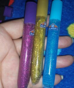 ELMERS E199 Elmer's 3D Washable Glitter Glue Pens, Classic Rainbow, Pack of 10 Pens - Great For Making Slime 53 711vzVQj3tL