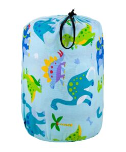 Wildkin Kids Sleeping Bags for Boys and Girls, Measures 57 x 30 x 1.5 Inches, Cotton Blend Materials Sleeping Bag for Kids, Ideal Size for Parties, Camping & Overnight Travel (Dinosaur Land) Dinosaur Land 13 711w3cFMm6L