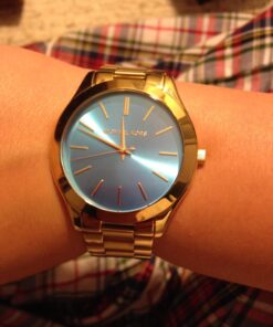 Michael Kors MK3265 Women's Slim Runway Gold-Tone Stainless Steel Bracelet Watch 20 711wdmfe7L