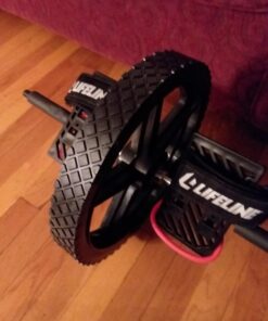 Lifeline Power Wheel for At Home Full Body Functional Fitness Strength including Abs & Core, Lower Body and Upper Body with Foot Straps for More Workout Options , Black 20 711wuNEisZL