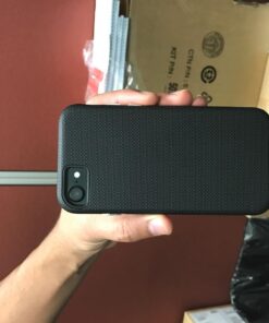 iPhone 7 Case, Hybrid Shock Modern Slim Non-Slip Grip Cell Phone Case for Apple iPhone 7 (2016) (Black) Black 11 711xfXtm0nL