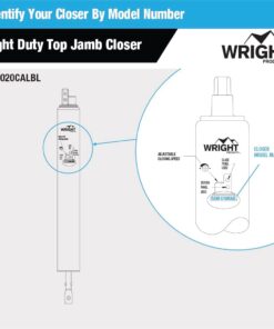 Wright Products - Light Duty Pneumatic Head Jamb Screen and Storm Door Closer, Black 12 711xsUiyL9L