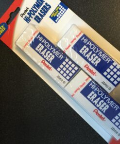 Pentel Hi-polymer Block Eraser, Large, 3 Pack, White (ZEH10BP3-K6) Large Block Eraser 31 711xsrONgYL