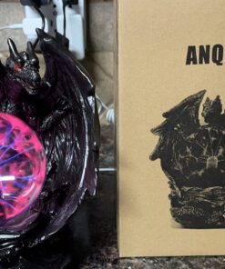ANQIA Plasma Ball Lamp Touch Sensitive,Party Magical Electrostatic Red Color Crystal Ball for Halloween (Evil Dragon) 25 711yCyeQGUL