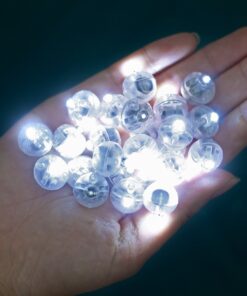 Amy Basic (100 Pcs White Round Led Flash Ball Lamp for Paper Lantern Balloon Party Wedding,Party Birthday and Festival Decorative Lights 24 711yEULO7L