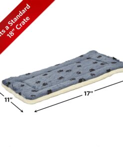 Alternative view of MidWest Homes for Pets Reversible Paw Print Pet Bed in Blue / White, Dog Bed Measures 17L x 11W x 1.5H for 'Tiny' Dog Breed, Machine Wash 17.0"L x 11.0"W x 1.5"Th