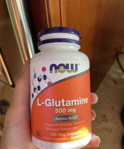 NOW Supplements, L-Glutamine 500 mg, Nitrogen Transporter*, Amino Acid, 120 Veg Capsules 120 Count (Pack of 1) 20 711zVk3boDL