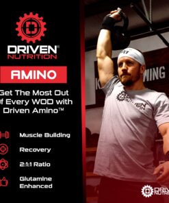Driven Amino Branched-Chain Amino Acid with Glutamine - 2:1:1 BCAA Ratio, 4g Leucine - Train Harder & Longer - Increase Muscle Mass, Aid Recovery - Low-Carb - Vegan - 50 Servings - Grape 50 Servings (Pack of 1) 11 712 omSJaL