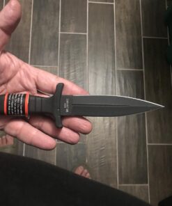Smith & Wesson SWHRT9B 9in High Carbon S.S. Fixed Blade Knife with 4.7in Dual Edge Blade and TPE Handle for Outdoor, Tactical, Survival and EDC Standard Packaging 43 7120G6cu7 L