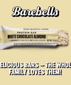 Barebells Protein Bars White Chocolate Almond - 12 Count, 1.9oz Snacks with 20g of High Bar 1g Total Sugars On The Go Snack & Breakfast 12 Count (Pack of 1) 10 7120yI0EfL