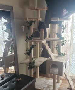 Go Pet Club Cat Tree, 50W x 26L x 72H, Beige 53 7121PMDA6LL