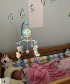 Baby Musical Crib Mobile with Timing Function Projector Lights,Stand-Along Rattles and 150 Melodies Music Box with Remote Control for Newborn 0-24 Months Blue 41 7121TpmR9iL