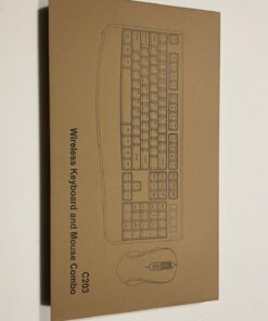 Wireless Keyboard and Mouse Combo, Full-Sized 2.4GHz Wireless Keyboard with Comfortable Palm Rest and Optical Wireless Mouse for Windows, Mac OS PC/Desktops/Computer/Laptops Black 55 7121euV8BtL