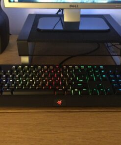 Razer BlackWidow Chroma: Clicky RGB Mechanical Gaming Keyboard - 5 Macro Keys Green Mechanical Switches (Tactile and Clicky) 28 7121wCmoUPL 1