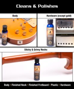 MusicNomad Guitar Complete Cleaning & Care Kit: Cleaner, Polish, Fretboard Oil & 2 Cloths (MN108) 33 7122H429hrL