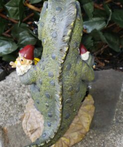 BigMouth Inc. Garden Gnome 9 inches - The Great Garden Gnome Massacre - Funny Outdoor Gnomes - Durable Lawn Gnome, Yard Gnome - Novelty Gnome Statues - Fun Garden Gnome Decor, Gag Gift, Garden Gift Godzilla 34 7122rtQGu6L