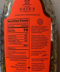 Nate's 100% Pure, Raw & Unfiltered Honey - Award-Winning Taste, 32oz. Squeeze Bottle 32 Ounce (Pack of 1) 35 7123y8vjQxL