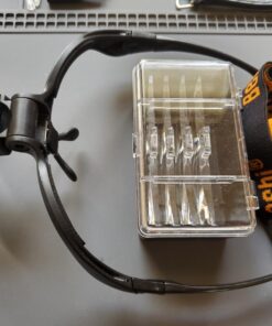 Beileshi Headhand Magnifier Glasses With 2 LED Professional Jeweler's Loupe Light Bracket and Headband are Interchangeable 5Lens Glass Magnifying Visor Black 29 7124Czkc7rL