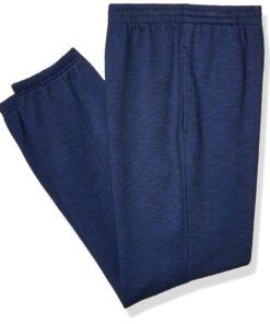 Amazon Essentials Men's Closed Bottom Fleece Sweatpants (Available in Big & Tall) Large Navy Space Dye 8 7124H6Z17bL