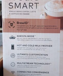 Keurig K-Cafe SMART Single Serve K-Cup Pod Coffee, Latte and Cappuccino Maker, Black 79 7124Q6u3nZL