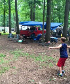 Bottle Bash Outdoor Flying Disc Game Set – Disc Toss Game for Family, Adult & Kids, Backyard and Beach Game - Frisbee Target Lawn Game with Poles & Bottles (Beersbee & Polish Horseshoes) Original - Green 35 7124wvBpmVL