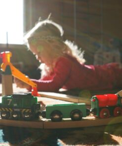 BRIO World 33214 - Freight Battery Engine - 1 Piece Wooden Toy Train Set for Kids Age 3 and Up, Green 22 7125KD3AuCL