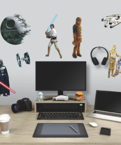 RoomMates RMK1586SCS Star Wars Classic Peel and Stick Wall Decals 1.5 " x 1.25 " to 9 " x 9 " 19 7125hcU351L