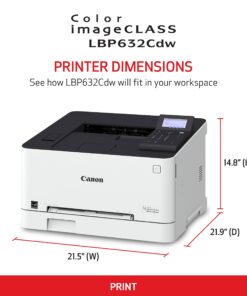 Canon Color imageCLASS LBP632Cdw Wireless Mobile Ready Laser Printer, 22ppm,White 14 7125kwarzDL