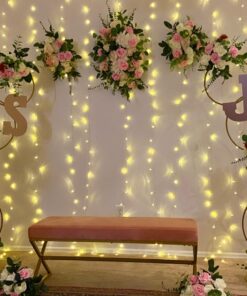 Twinkle Star 300 LED Window Curtain String Lights Wedding Party Home Garden Bedroom Outdoor Indoor Wall Decorations, Warm White *Warm white 35 7126FjozjjL