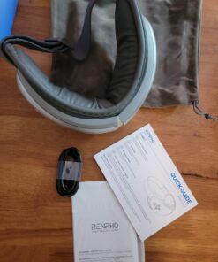 RENPHO Eyeris 2 Extended - Eye Massager with Heating Pad for Migraines, Heated Eye Mask for Relax, Eye Care, Face Massager for Eye Strain Eye Bags Dry Eyes, Improve Sleep, Ideal Birthday Gift Sliver 48 7126Ukd5LL