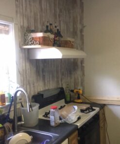 RoomMates RMK9050WP White Distressed Wood Peel and Stick Wallpaper Rustic Wood 71 7127cxdfTLL