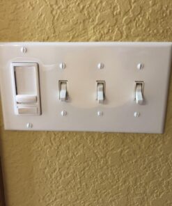 Leviton SureSlide Dimmer Switch for Dimmable LED, Halogen and Incandescent Bulbs, 6674-P0W, White 27 7127oLNo9fL