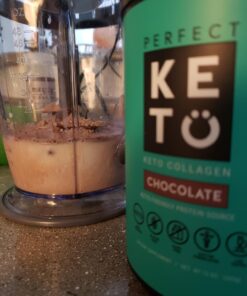 Perfect Keto Collagen Peptides Protein Powder with MCT Oil | Hydrolyzed Collagen, Type I & III Supplement | Non-GMO, Gluten Free, Grassfed, Keto Coffee Creamer | Shakes for Women & Men - Chocolate 46 7129ziRJ8wL 1