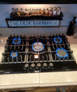 Empava 30 in. Gas Stove Cooktop 5 Italy Sabaf Sealed Burners NG/LPG Convertible in Black Tempered Glass, 30 Inch 20 712AwDKu8L