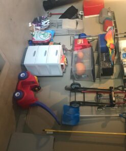 Rubbermaid FastTrack Garage Storage System Tool Hanging Kit, Garage Organization, Wall Mount Holder for Garden Lawn Tools 2 Rails, 4 Hooks 39 712B6vKKzlL