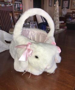 Bearington Bunny Rabbit White Plush Egg Basket Stuffed Animal, Adorable, Soft and Cuddly, Great Gift for Kids of All Ages, Birthdays, Holidays and Special Occasions, 12 x 13 inches Brown Bunny Rabbit 10 712BX8KUUBL