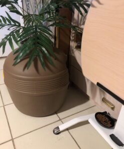 Good Pet Stuff, The Original Hidden Litter Box, Artificial Plants & Enclosed Cat Planter Litter Box, Vented & Odor Filter, Easy to Clean, Mocha Brown , 20" wide x 19 3/4" 58 712C Hab HL 1
