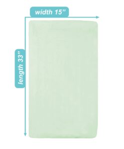 American Baby Company 15" x 33" Fitted Bassinet Sheet, 100% Natural Cotton Jersey Knit, Celery, Soft Breathable, for Boys and Girls 1 Pack 10 712C42ibr1L