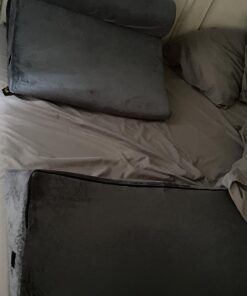 Homemate 6 PCS Orthopedic Bed Wedge Pillow Set,Post Surgery Foam Pillow for Neck, Back and Leg Pain Relief, Triangle Sit Up Pillow Adjustable- Anti Snoring, Heartburn, Acid Reflux & GERD Sleeping Grey 22 712CNnFnAHL